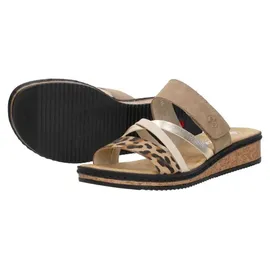 Rieker Damen Pantoletten V3652-62 für animal, Größe 36