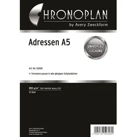 Chronoplan Terminplaner Adressen A5 Rot
