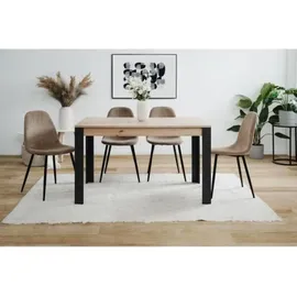 CaliCosy Ausziehtisch 80 x 75 x 80 cm braun/schwarz