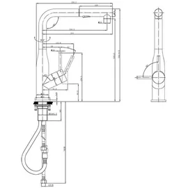 Villeroy & Boch Subway Style Shower Küchenarmatur, ausziehbar, schwenkbar, 92850006