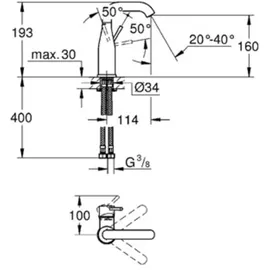 Grohe Essence M-Size Einhandmischer chrom 23463001