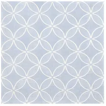 Papstar 50 Servietten "ROYAL Collection" 1/4-Falz 40 cm x 40 cm arktikblau Circle Flowers