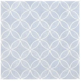 Papstar 50 Servietten "ROYAL Collection" 1/4-Falz 40 cm x 40 cm arktikblau Circle Flowers