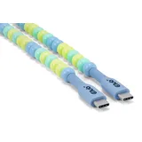 Club 3D USB Typ-C zu Typ-C Perlen Kabel 60W 2m blau
