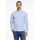 Lindbergh Businesshemd "Oxford-Hemd (Langarm) Slim Fit", Herren, Gr. XL, Normalgrößen, blau (lt blau mix), Obermaterial: 97% Baumwolle, 3% Elasthan, Hemden