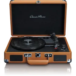Classic Phono TT-10BN Kofferplattenspieler mit Lautsprechern