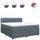 vidaXL Boxspringbett 180 x 200 cm Dunkelgrau