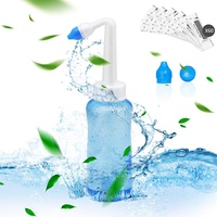 HILPATY Nasendusche Set Inkl. Nasenspülkanne 300ml und 60 Nasenwasch Salzpaketen zum Nasenreinigung und Nasenspülung - Für Erwachsene & Kinder