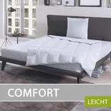 BettwarenShop Daunendecke Comfort leicht, Füllung: 60% Daunen, 40% Federn 240x220 cm