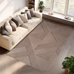 Teppich AYYILDIZ TEPPICHE "POMPEI 1613", beige, B:160cm H:12mm L:230cm, Microfaser, Teppiche, Läufer, pflegeleichte Oberfläche, leicht zu reinigen, Kurzflor