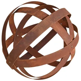 Estexo Edelrost Dekokugel 50 cm Braun