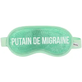 Fisura - Augenmaske. Gel-Augenmaske. Gelmaske gegen geschwollene Augen und dunkle Ringe. Schlafmaske. Maße: 18,5 cm x 9 cm. (Migräne FR, Grün)