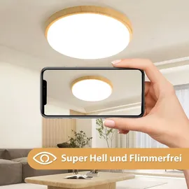 JDONG LED Deckenleuchte 36W Flach Rund Weiß Deckenlampe Modern warmliches Weiß 3000K Lampe für Schlafzimmer Büro Wohnzimmer Küche Keller Balkon Ø40CM