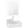 Homcom Schminkspiegel mit Beleuchtung 22x13,8 cm wiederaufladbar 180°Drehbar LED Kosmetikspiegel mit Aufbewahrungsbox, 2 Beleuchtungsmodi Touchschalter, dimmbar, abnehmbar, Weiß