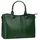 Cluty Henkeltasche Leder Dunkelgrün