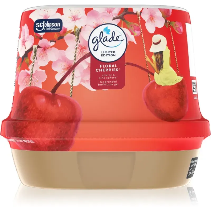GLADE Floral Cherries Duftgel für das Badezimmer 180 g