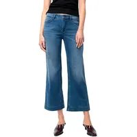 MAC Dream Wide Cropped Jeans in Sturm Blau-D42