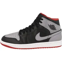 Nike Air Jordan 1 Mid Herren black/fire red/white/cement grey 44,5