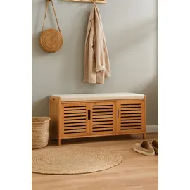 ad.con Schuhbank 50 x 90 x 35 cm gepolstert / beige