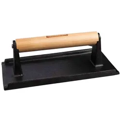 Tramontina BLACK Grillpresse, Burgerpresse aus Gusseisen, Grill, BBQ, Smash Burger, 21x11 cm