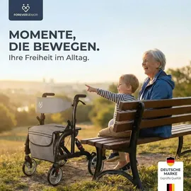 foreversenior 2 in 1 Rollator mit Federung grau/schwarz