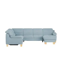 Kollektion Kraft Wohnlandschaft aus Mikrofaser Hanna ¦ blau ¦ Maße (cm): B: 322 H: 84 T: 264.0