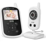 GHB Babyphone mit Kamera Baby Monitor mit ECO Modus Gegensprechen Gegensprechen Lange Akkulaufzeit Nachtsicht usw.