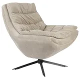 DutchBone Drehbarer Lounge Sessel VINCE Cordstoff Beige von DutchBone