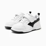 Puma Rebound V6 Lo AC+ PS Sneaker mit Klettverschluss Kinder 02 - PUMA white/PUMA Black