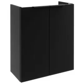 Fackelmann Waschtischunterschrank 2 Türen 52 x 60 x 24,3 cm Schwarz Matt