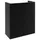 Fackelmann Waschtischunterschrank 2 Türen 52 x 60 x 24,3 cm Schwarz Matt
