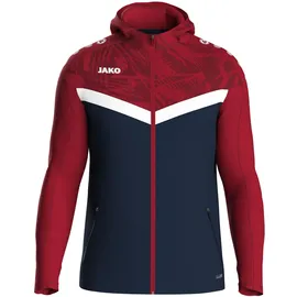 Jako Iconic Trainingsjacke mit Kapuze 901 marine/chili rot XL