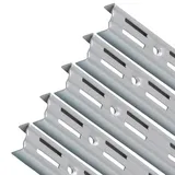 PRIOstahl Wandschienen für Regalträger - 5 x Schienen | 2-reihig | Länge: 2000 mm | Silber | Wandhalterung zur flexiblen Montage von Regalsystemen Regalhalter Regalbodenträger Wandregal aus Stahl