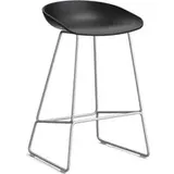 Barhocker About A Stool AAS38 Stainless steel black 2.0 85 cm H