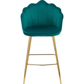 SalesFever Barhocker 2er Set 52 x 100 x 54 cm Grün/Gold