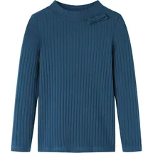 vidaXL Kinder Langarmshirt Rippstrick Langarm T-Shirt Jungen Kindershirt Marineblau 116