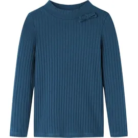vidaXL Kinder Langarmshirt Rippstrick Langarm T-Shirt Jungen Kindershirt Marineblau 116