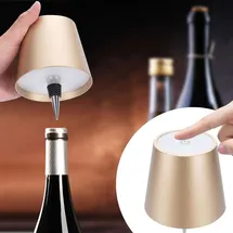 ideoon lights Akku Flaschenlampe Gold