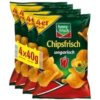 Funny-Frisch Chipsfrisch ungarisch Multipack, 4 x 40 g