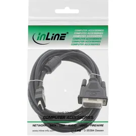 InLine 17663 HDMI-DVI Adapterkabel 19-polig Stecker auf 18+1 Stecker mit Ferrit 3m