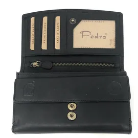 pedro Natural Geldbörse Damen schwarz