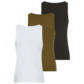 hugo underwear Ripptanktop HUGO UNDERWEAR, Herren, Gr. L, open miscellaneous 961, Feinripp, Obermaterial: 100% Baumwolle, Basic, Rundhals, Tops, Basic, Rundhals
