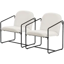 ML-Design 2er Sessel Set Relaxsessel Polsterstuhl Loungesessel Wohnzimmerstuhl Lesesessel