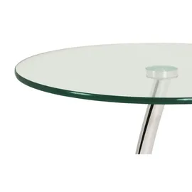 Haku-Möbel HAKU Möbel Beistelltisch rund Metall silber 52,0 x 52,0 x 55,0 cm, 1 St.