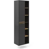 Vicco Badschrank Viola Anthrazit 50 x 170 cm mit Türen, und offenen Fächern