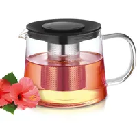 Homla Teekanne, Transparent, Glas, 14x19x15 cm, Kaffee & Tee, Tee- & Kaffeezubereitung, Kaffeebereiter