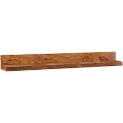 Wandregal `Nako` Massivholz: Flexibles Landhaus-Design, pflegeleicht. Braun, 160x24x17 cm | Kadima Design