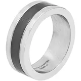 Tom Tailor Ring Edelstahl, IP schwarz in bicolor | Gr.: 62