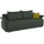 Collection AB Schlafsofa Kunstleder 2-Sitzer Grün