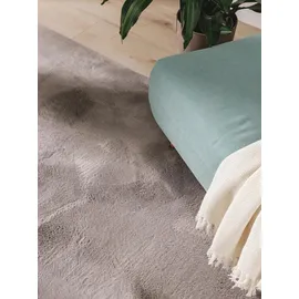 benuta basic Furry Fellteppich 80 x 150 cm Grau